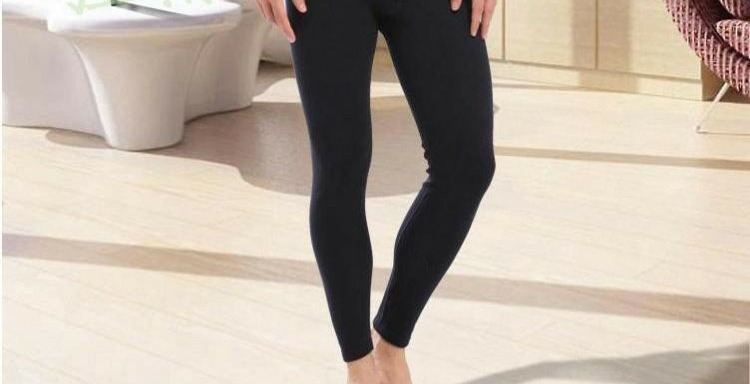Mùa thu và mùa đông nam dày cộng với nhung cao cổ đồ lót nhiệt thiết lập quần cotton trung niên mùa thu S mã nhỏ M mã đồ bộ trung niên
