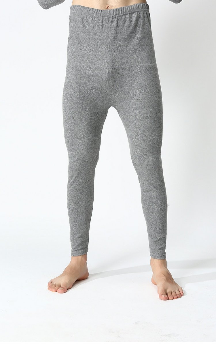 Quần cotton cạp cao cực rộng có phần mỏng, quần dày, ấm, quần rộng cho nam trung niên cộng với quần mùa thu béo. quần giữ nhiệt nam thể thao