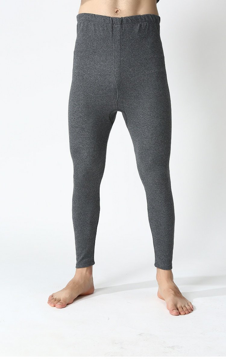 Quần cotton cạp cao cực rộng có phần mỏng, quần dày, ấm, quần rộng cho nam trung niên cộng với quần mùa thu béo. quần giữ nhiệt nam thể thao