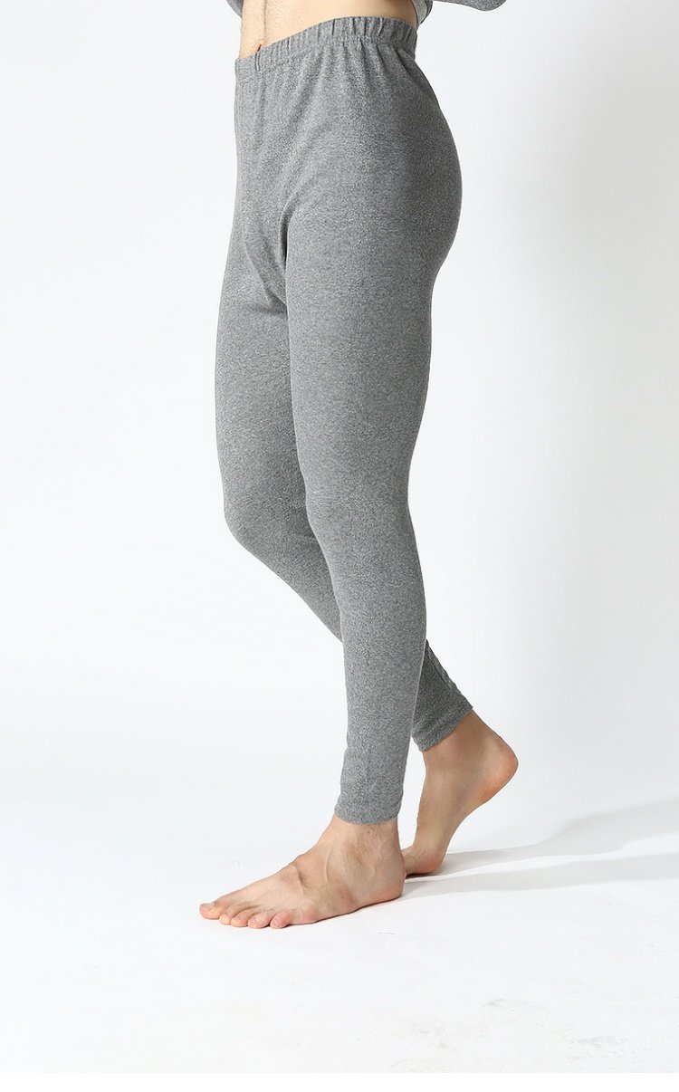 Quần cotton cạp cao cực rộng có phần mỏng, quần dày, ấm, quần rộng cho nam trung niên cộng với quần mùa thu béo. quần giữ nhiệt nam thể thao