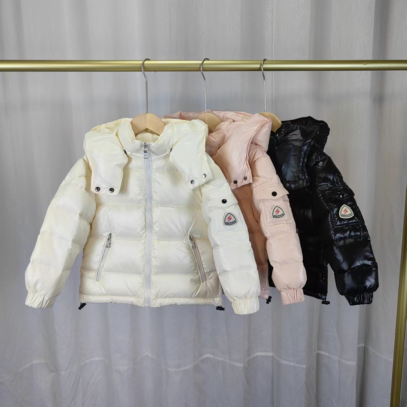Three-Proof Children's down Jacket 2025 Winter New Style Girls' Short Thickened Black Boys' White Duck down Warm Coat