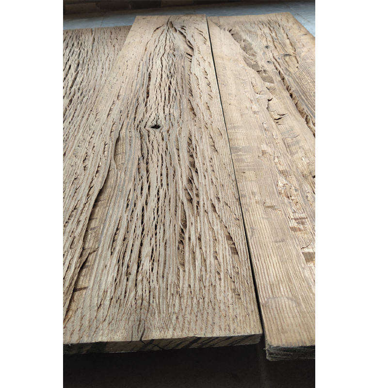 Art wood home products weathered old wooden board decoration retro style restaurant bar background wall manufacturers direct sales solid wood flooring