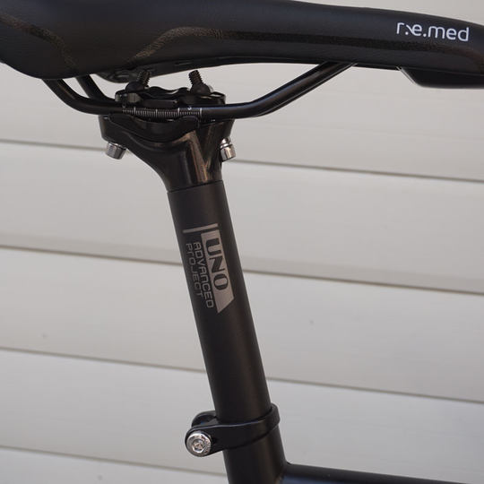 Uno Bicycle Seatpost Fixed Gear Road Mountain Bike Seat Tube Aluminum Alloy Seat Post Silver Straight End Rearward Offset