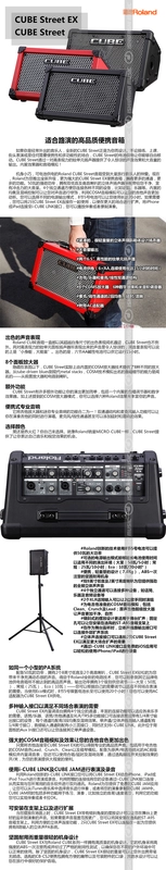 Roland Logic CUBE Street / EX Pin được cung cấp cho Loa Guitar stereo Stone Bridge Nhạc cụ loa mozard