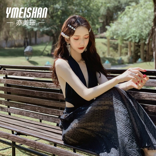 亦美珊 Черный сексуальный купальник, 2025 года, премиум класс