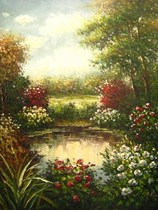 Hand-painted oil painting-garden physical shooting]