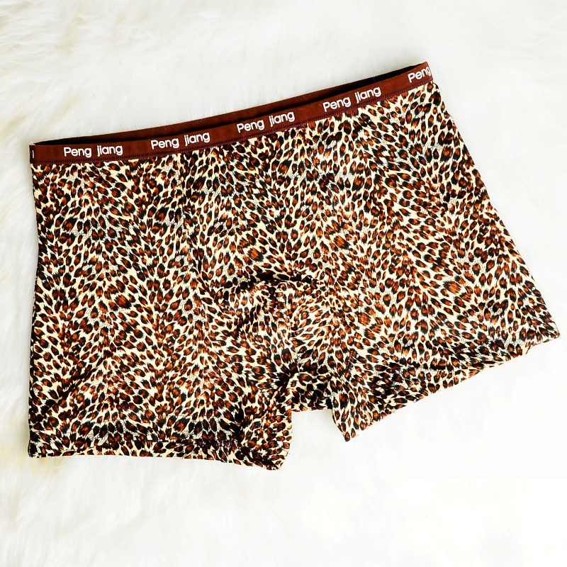 2 sexy phong cách báo in hoang dã Modale vải mens mềm hơn quần lót phẳng góc cạnh so với bông.