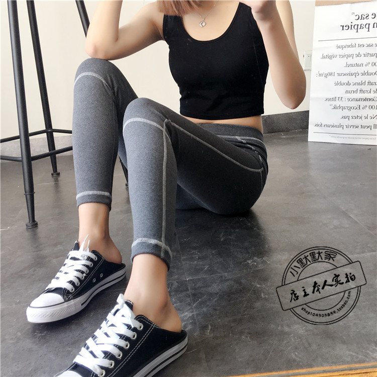 2018 mùa xuân và mùa hè yoga quần mỏng stretch dày bông chạy xà cạp phụ nữ mặc quần chân quần quần áo thời trang nữ