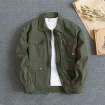 Cotton cotton welding work clothes mens labor insurance clothing anti-hot soft wear-resistant machine repair loose large pocket