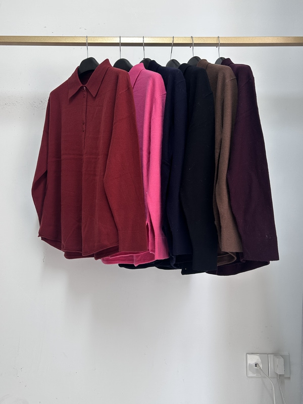 Channel Orders! Closed Payment Method, Stylish and Versatile Polo Collar Loose Cashmere Knit Shirt Cardigan Channel Orders! Closed Payment Method, Stylish and Versatile Polo Collar Loose Cashmere Knit Shirt Cardigan