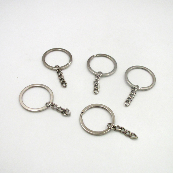 Key Ring 2.0x30 Flat Ring with 4-Section Grinding Chain Eyelet Key Chain Hanging Ring Key Chain