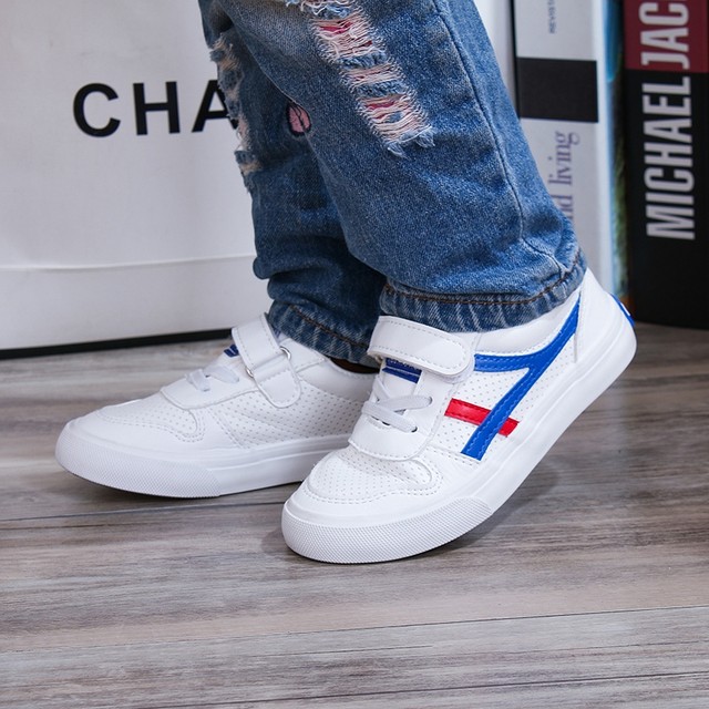 Pull back children's shoes, children's spring and autumn skate shoes, boys' sports shoes, girls' small white shoes, breathable skate shoes, students' casual shoes, autumn