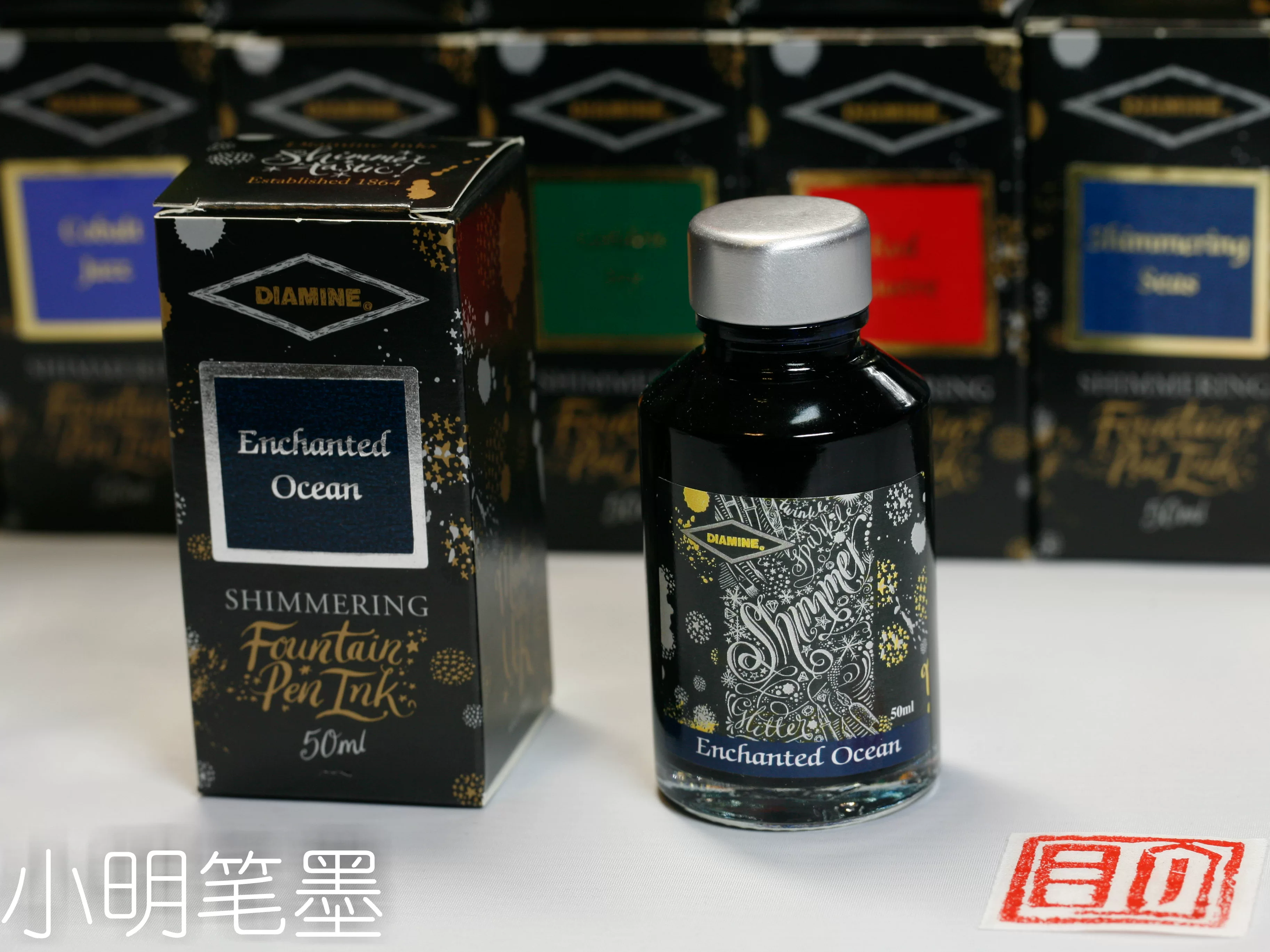 Британская Даймин водяическая Ami Lingguang Source One Two Seasons Gold and Silver Powder 50ML Ручка чернила Любитель моря
