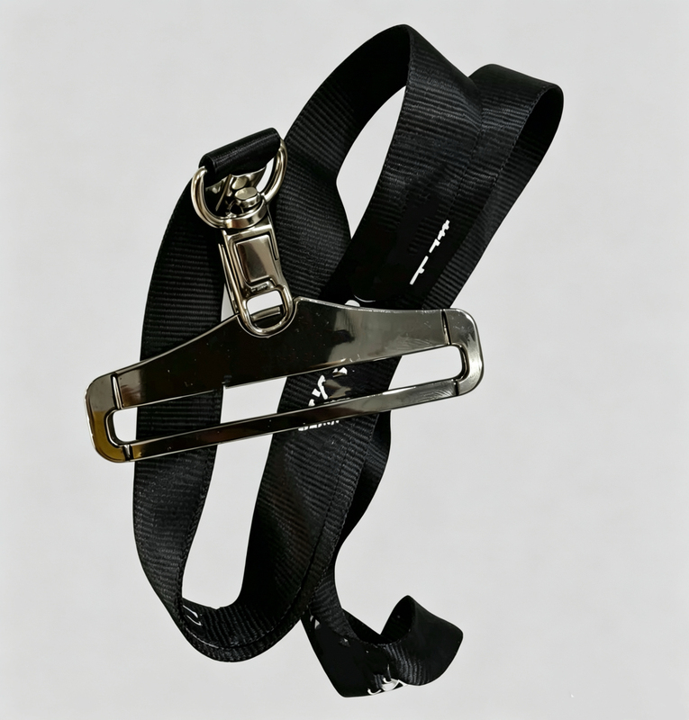 Metal Card Holder Genuine Leather Work Patrol Clip-On Folding Leather Case with Neck Lanyard Display Badge Chest Card Holder