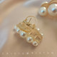 Retro French pearl hair clip large plate hair grab clip temperament bath hair card Korean net red female clip head jewelry