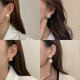 Pearl ear clips without pierced ears women's light luxury high-end niche earrings French retro earrings tea earrings earrings