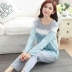 Mùa xuân và mùa thu mẫu mới 100% cotton phục vụ tại nhà mùa xuân và mùa hè phù hợp với ít phụ nữ cotton dài tay quần pyjama quần ngủ