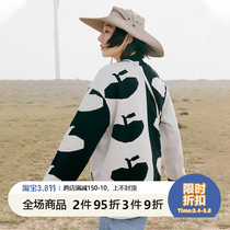 Jenny NASA collared sweater women 2021 New Lazy Wind Spring Autumn Thin Knitted Cardiovert Coat