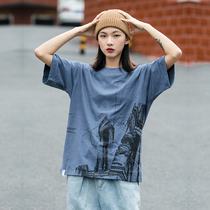 Jenny NASA niche t-shirt short-sleeved womens summer casual half-sleeve cotton loose 2021 new top