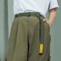 Jenny NASA Street wild canvas belt Soft surface Army green Decorative universal youth casual belt for women