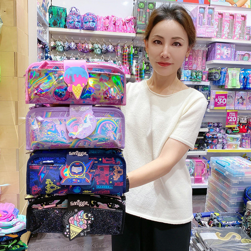 Australian Smiggle season primary school students, boys and girls multi-layer cartoon creative unicorn pencil case pencil case