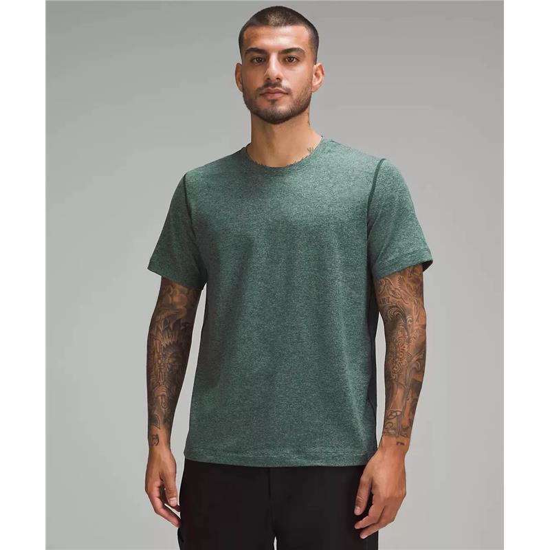 24-Year-Old Lulu Men's Soft Jersey Short High-Elastic Quick-Drying Short-Sleeved Lm3Es3S