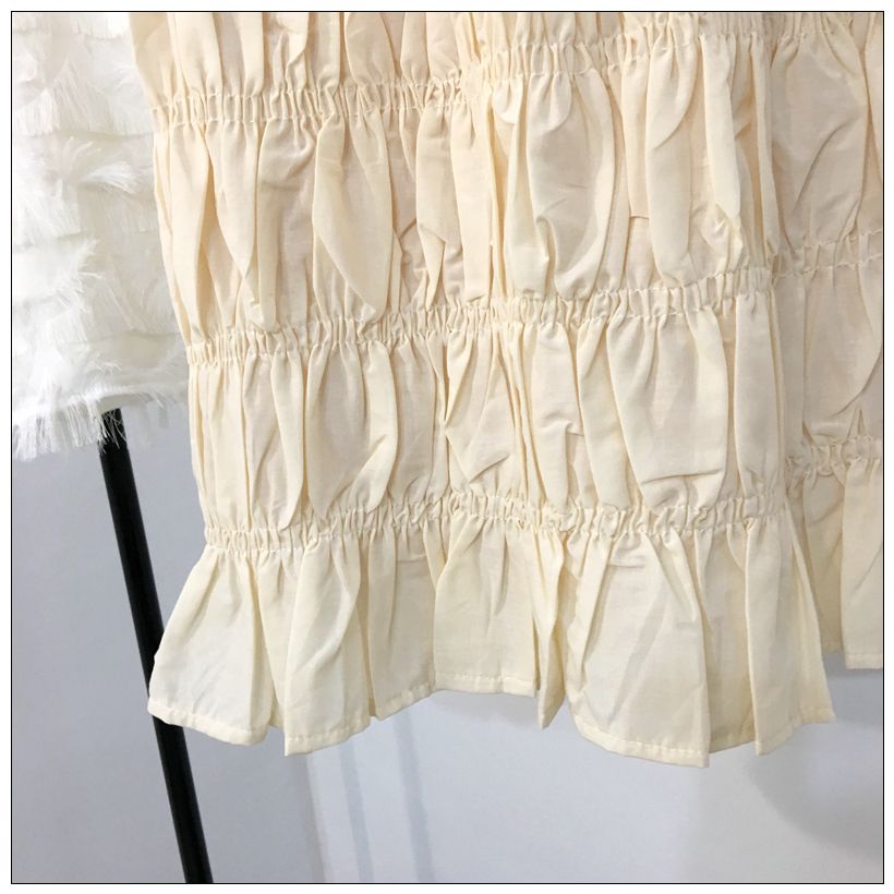 Văn học eo cao xếp li váy cổ điển chic chic váy cổ tích 2019 xuân phong cách mới - Váy váy đuôi cá ngắn