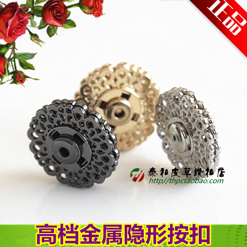 High-end Hollowed-out Metal Concealed by button Invisible clasp Mink Fur Leather Fur Coat buttons Buttons Snap of Clothing Hatchback