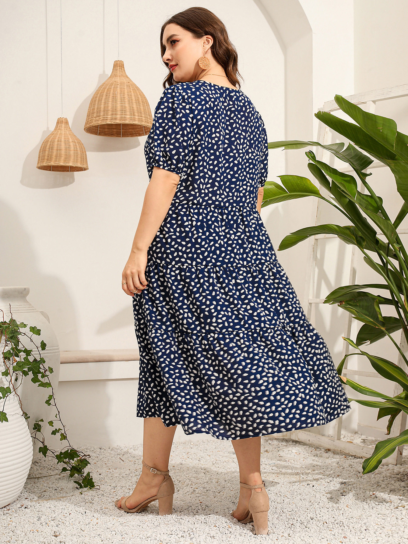 товар из китая loose fit plus size irregular short-sleeved summer dresses