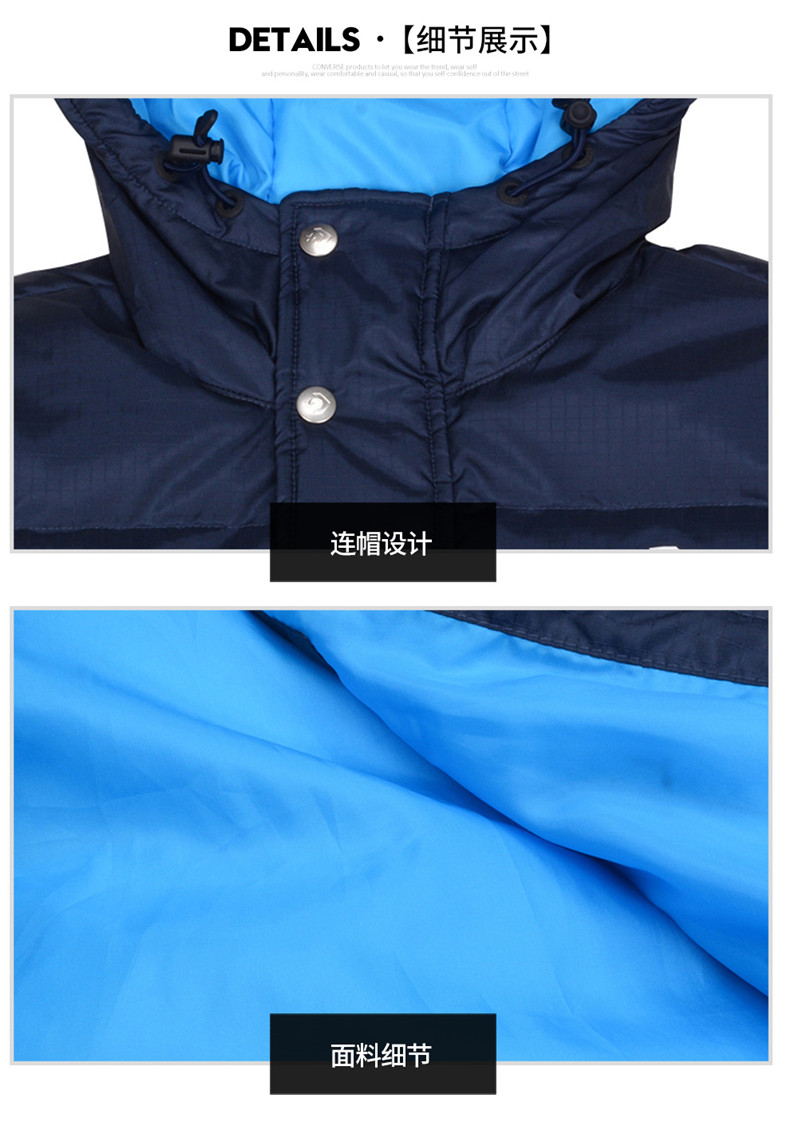 Converse Converse xuống áo khoác mùa thu và mùa đông nam trùm đầu áo khoác cotton dày ấm 10006880-A01 - Thể thao xuống áo khoác Cao