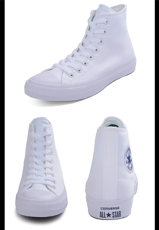 Giày vải Converse Converse Giày ChuckTaylorII giày thể thao cao cấp dành cho nam và nữ bình thường 150143C giày thể thao đế cao