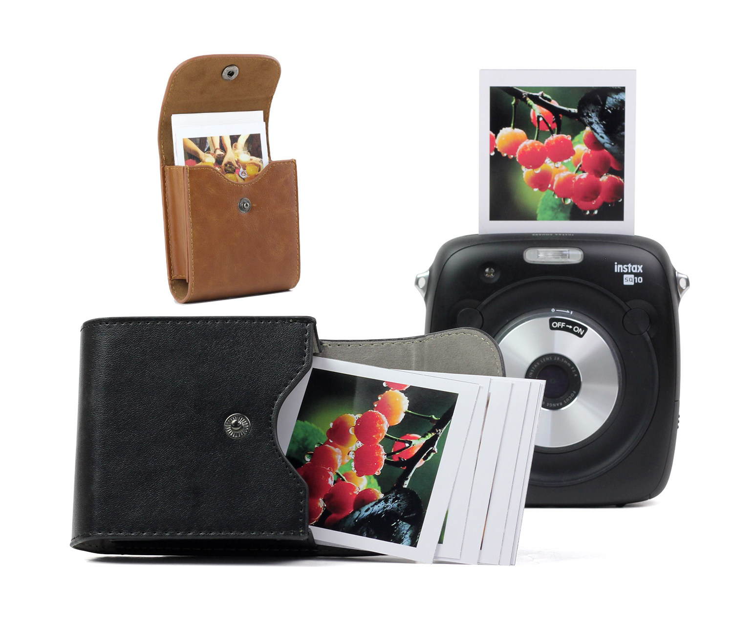 Fuji Polaroid sq10 sp3 sq6 photo storage bag square photo paper negative storage leather case photo frame