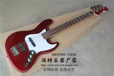 flyoung Jazz bass 4 strings metal red electric bass rosewood fingerboard White Guard four strings