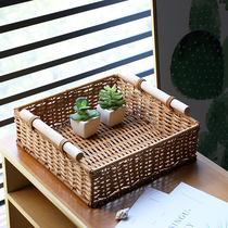 Handmade Plastic Vines Bricata Yard Wind Containing Basket Bathroom containing box Cosmetic Containing basket Desktop Key Containing disc