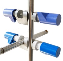 De-Type Cross Clip Alloy Aluminium Right Angle Fixed Clip Laboratory Flask Flask Flask Condensation Tube Wan Clip Double Top Wire