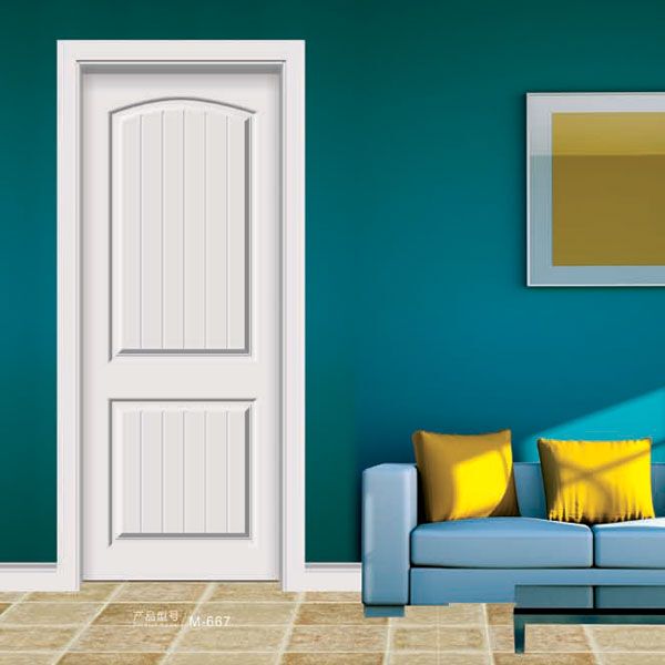 Solid Wood Composite Lacquered Door, Multi-Layer Paint-Free Pet, Flat Exterior, Inward Opening, European Style Interior Bathroom Door