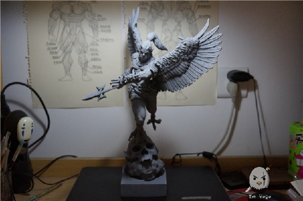 (Sold Out Show) Wild Pigeon Making Original GK Model Resin Model Statue White Mold GK Model