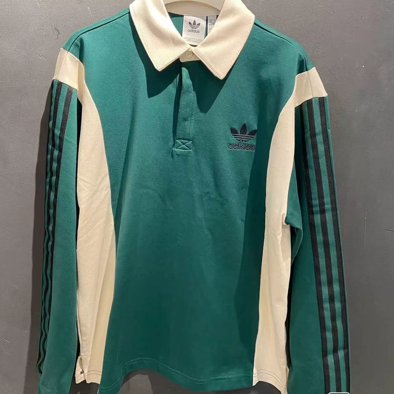 Adidas/Adidas Genuine Clover Men's Sports Casual Loose Long-Sleeved Polo Shirt Iu0210 Adidas/Adidas Genuine Clover Men's Sports Casual Loose Long-Sleeved Polo Shirt Iu0210