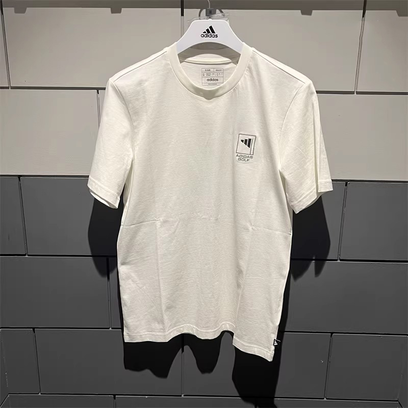 Adidas Adidas Men's Short-Sleeved Summer Pure Cotton Knitted Comfortable and Breathable Round Neck Sports T-Shirt Ji9461