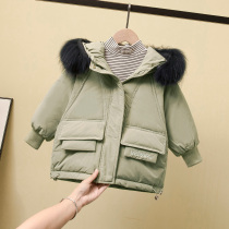 Childrens down jacket boys long 2020 new winter children Korean baby Foreign style thick childrens clothing fashion