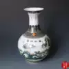 Antique Jingdezhen porcelain pastel spring River Autumn rhyme figure vase Home living room decoration ornaments crafts