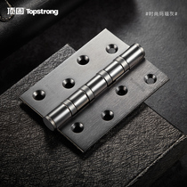 Top solid wood door stainless steel hinge house door 4 inch 5 inch mute bearing flat open hinge thickened pair of two slices of price