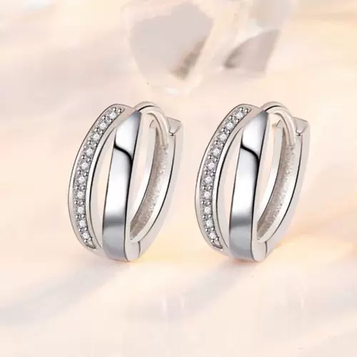 Серьги, гипоаллергенная защитная застежка, маленький аксессуар, серебро 925 пробы, простой и элегантный дизайн, не выцветает, популярно в интернете