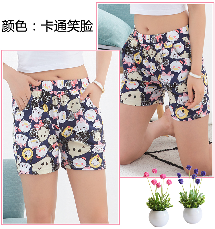 Nóng quần bãi biển quần short nữ ba quần quần quần mùa hè bông có thể được đeo bên ngoài nhà quần phần mỏng bông quần short giản dị quần mặc nhà đẹp