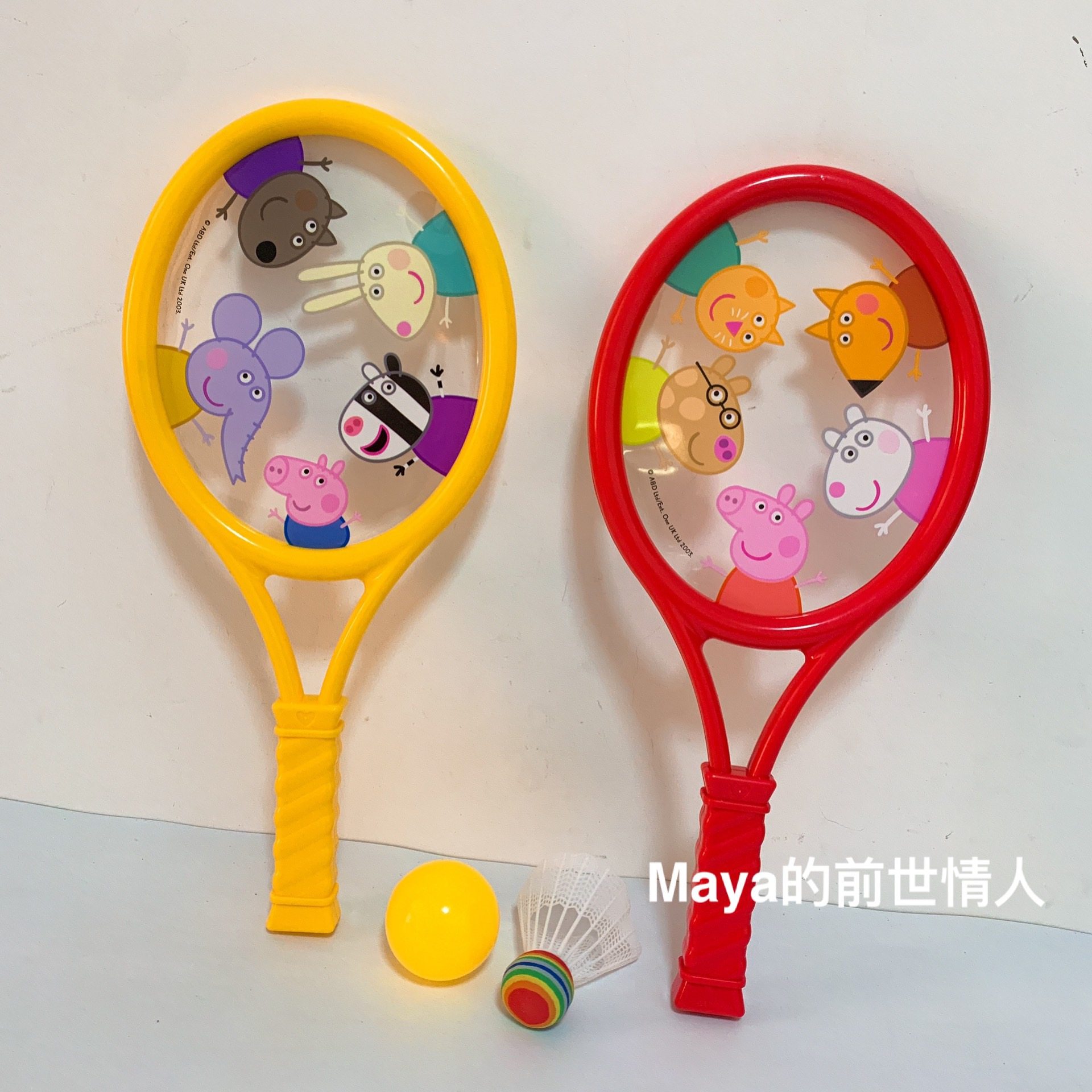 Hong Kong Piggy Page Pepe Pig Pats Badminton Racket Ping Pong Tennis Racket Children's Sports Indoor Parent-Child Toys