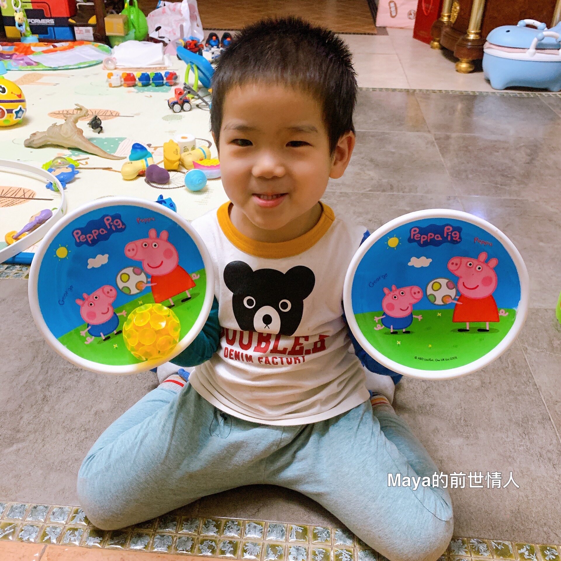 Peggie Piggy Piggy Suction Pan Ball Child Suction Stained double parent-child interactive outdoor throwing ball toy 