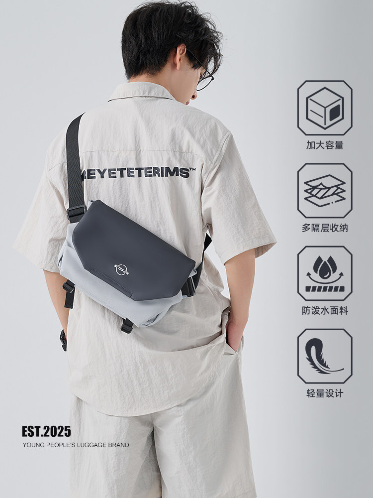 2025 New Crossbody Bag Men's Shoulder Bag Casual Commuting Cycling Chest Bag Sports Functional Portable Backpack for Outings