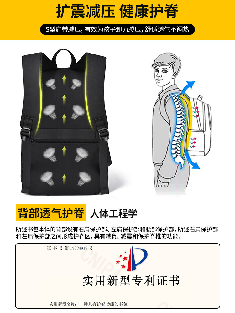 Schoolbags for Male Middle School Students 2025 New Model Junior High School and High School Students Large Capacity Backpack Simple Youth Backpack for Women