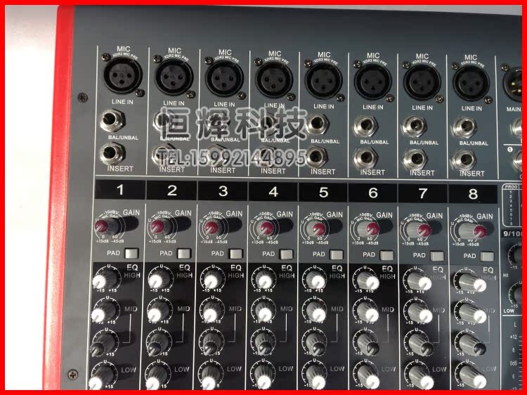 đèn led nhấp nháy 24v Alan Hersey ZED 8FX mixer hiệu suất sân khấu chuyên nghiệp thiết bị cưới với hiệu ứng đường USB8 đèn led nháy