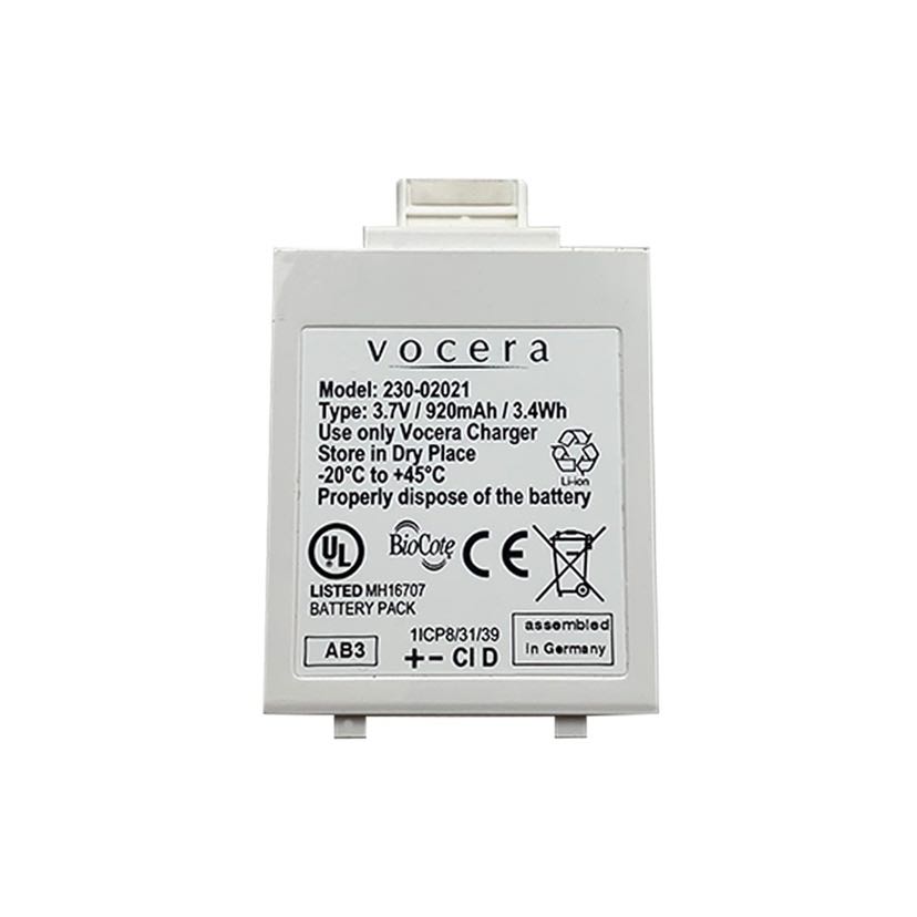 原装 Vocera 230-02021 医疗通讯设备电池 3.7V 920mAh 锂电池